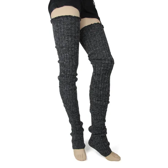 39" (Charcoal) Super long Leg Warmers