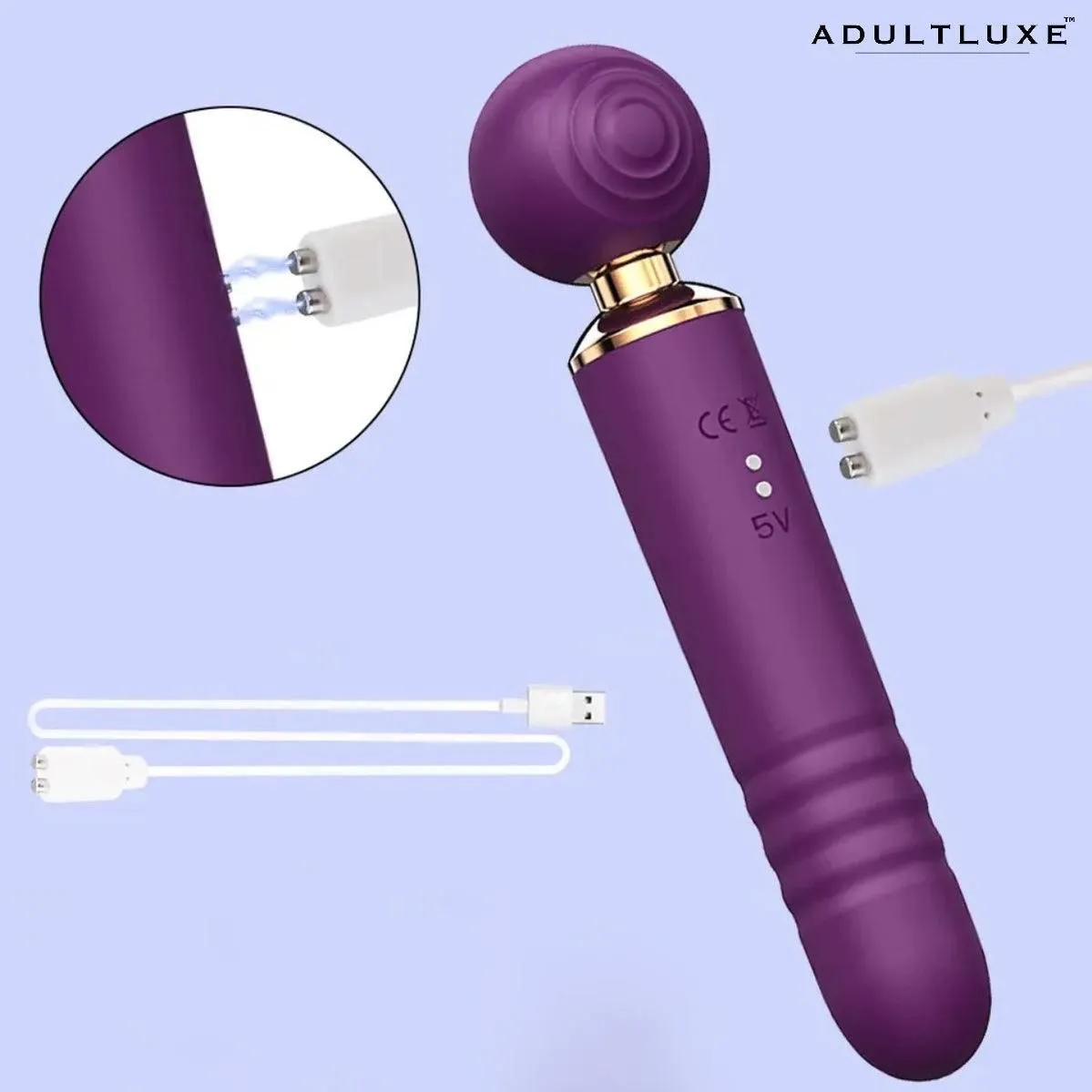 AdultLuxe 3 in 1 Air Suction Thumping & Thrusting Luxury Wand