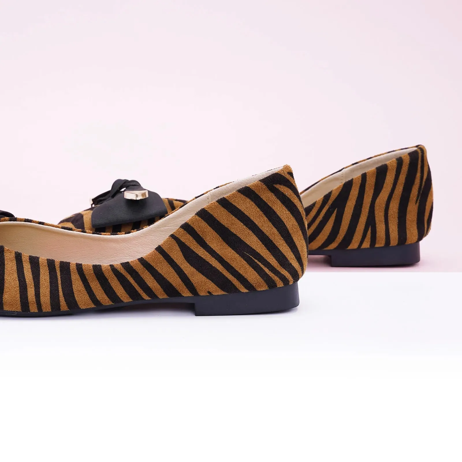 Animal Prints Metal Bow Flats (Eva) Tiger