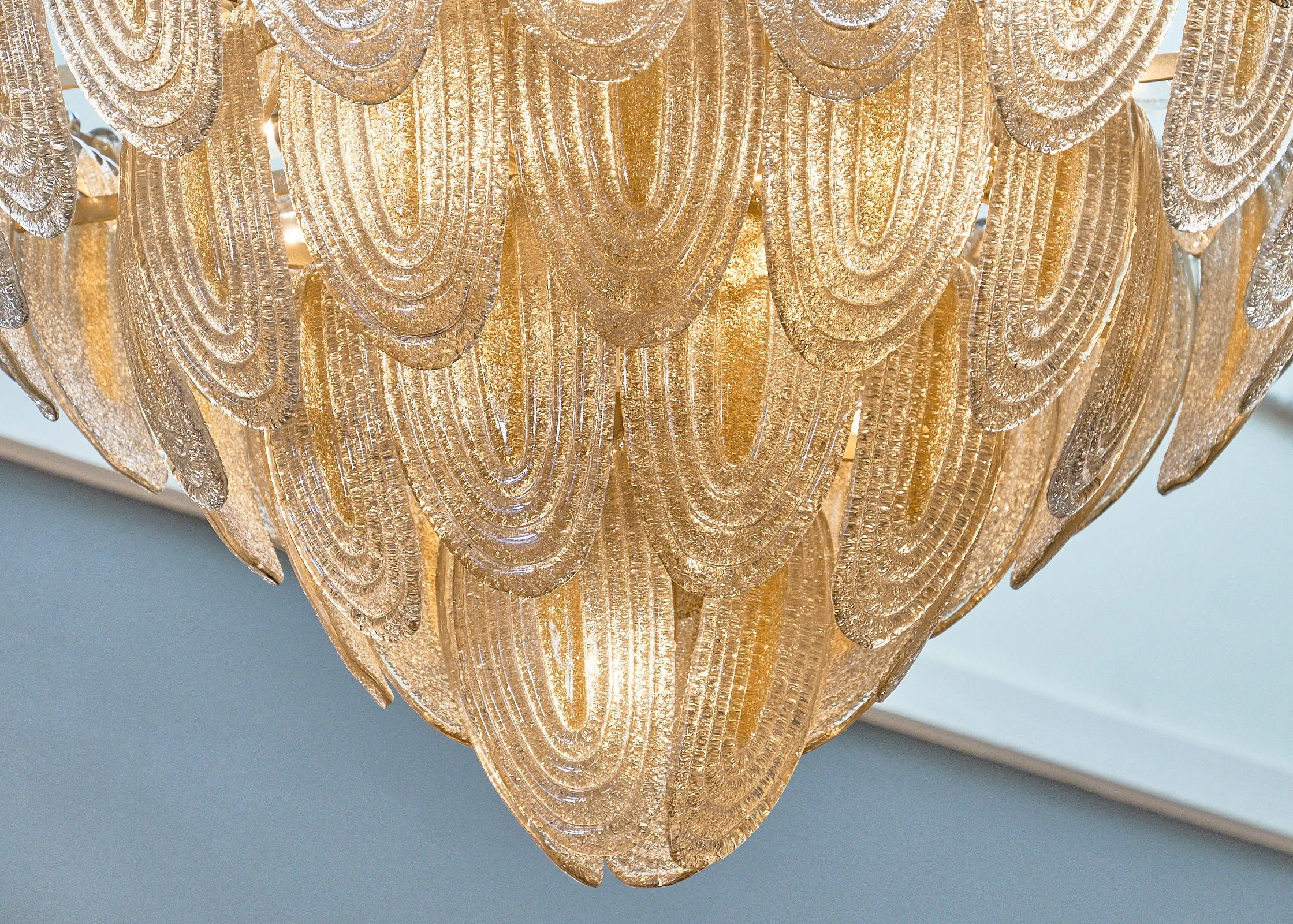 Art Deco Style Murano Glass Chandelier