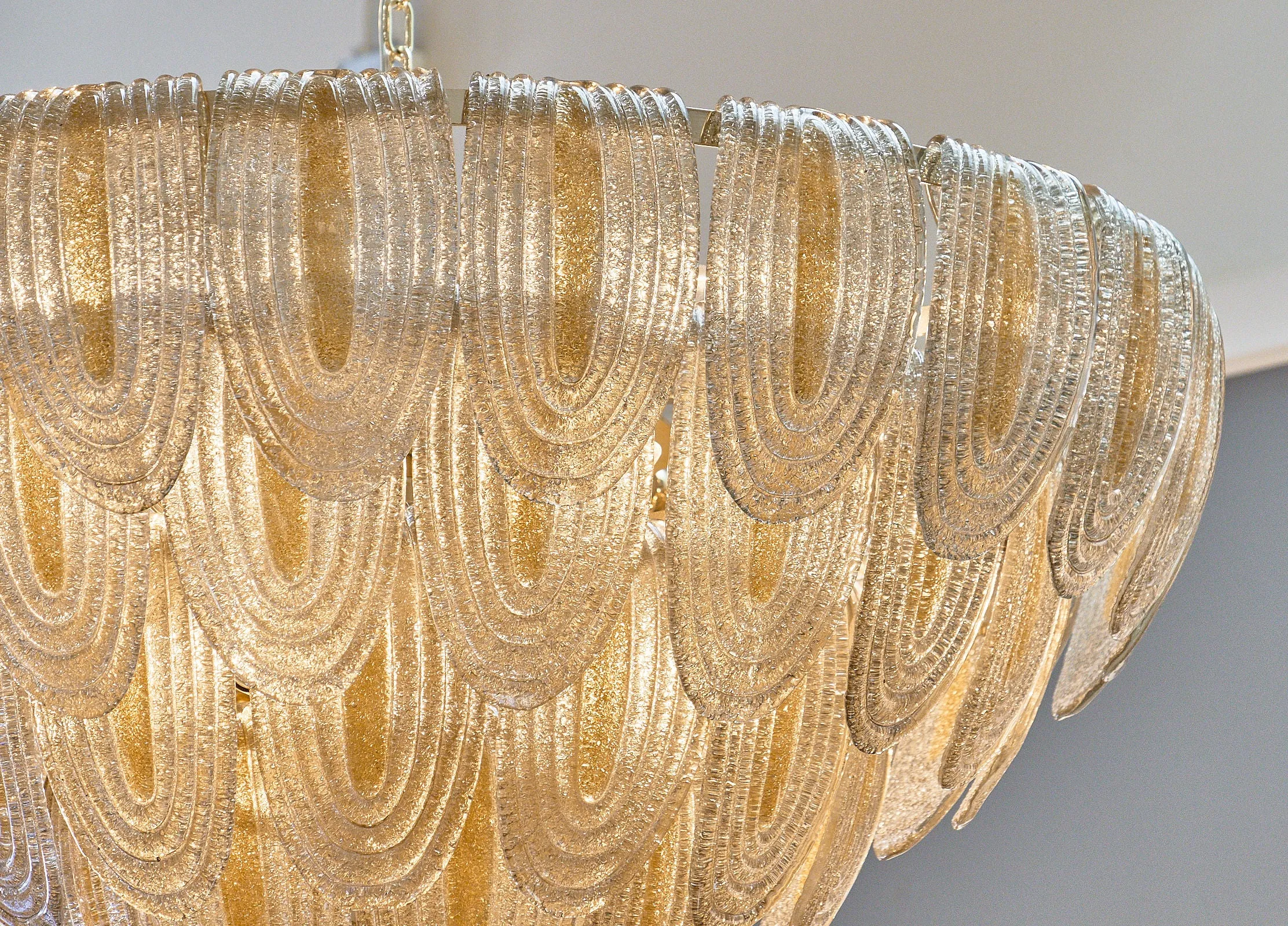 Art Deco Style Murano Glass Chandelier