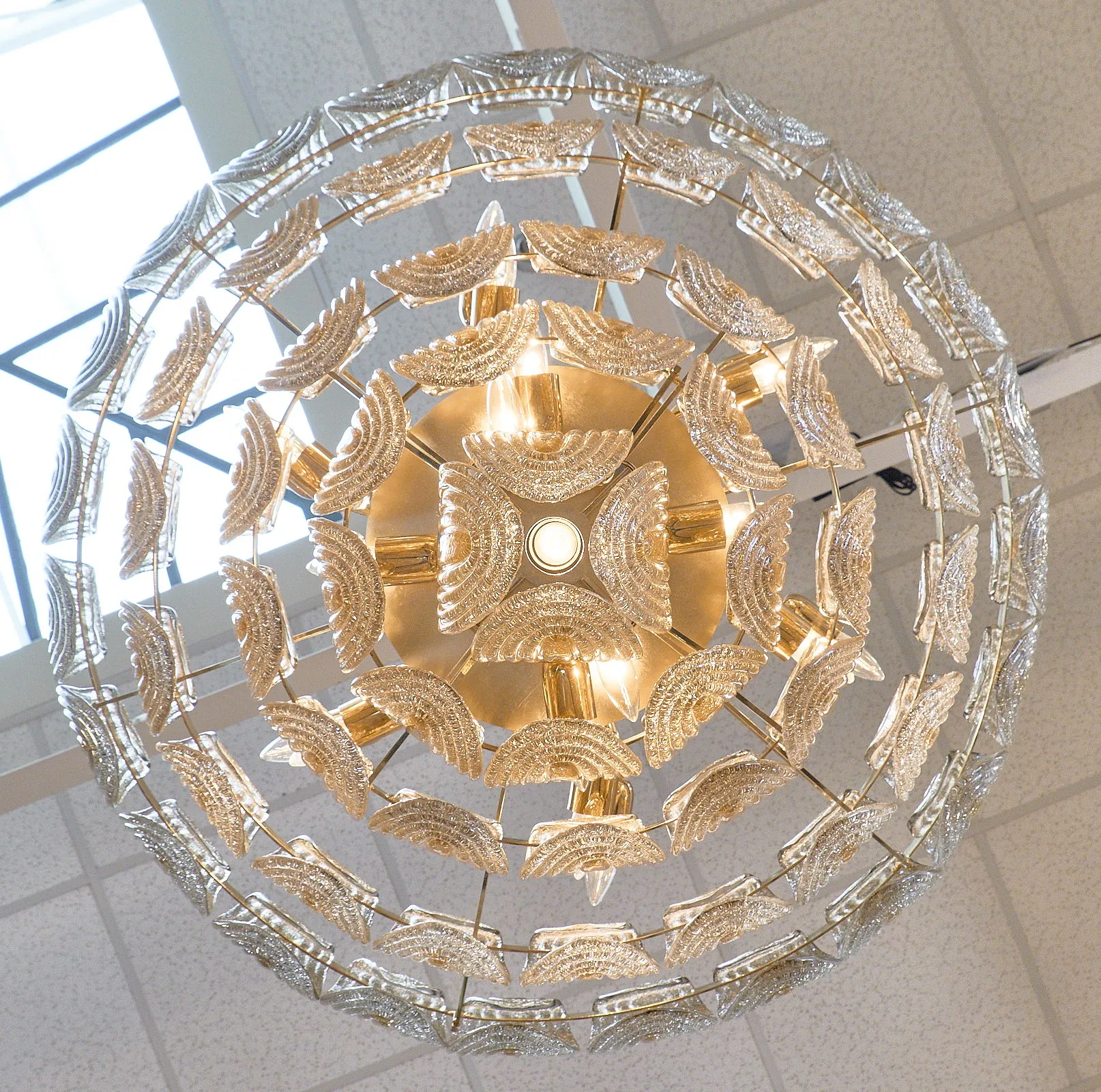 Art Deco Style Murano Glass Chandelier