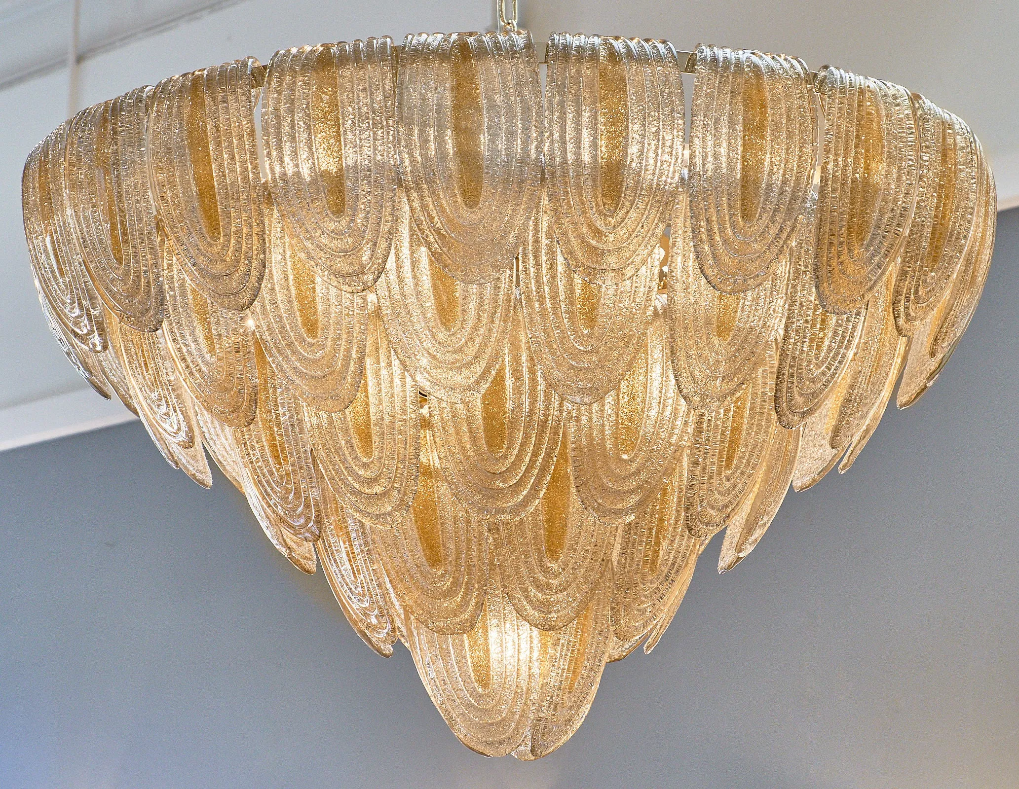 Art Deco Style Murano Glass Chandelier