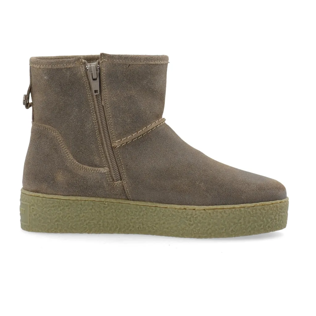 CASCAMILLA Boot W. Inside Zip Semi Warm Lining Oil Suede