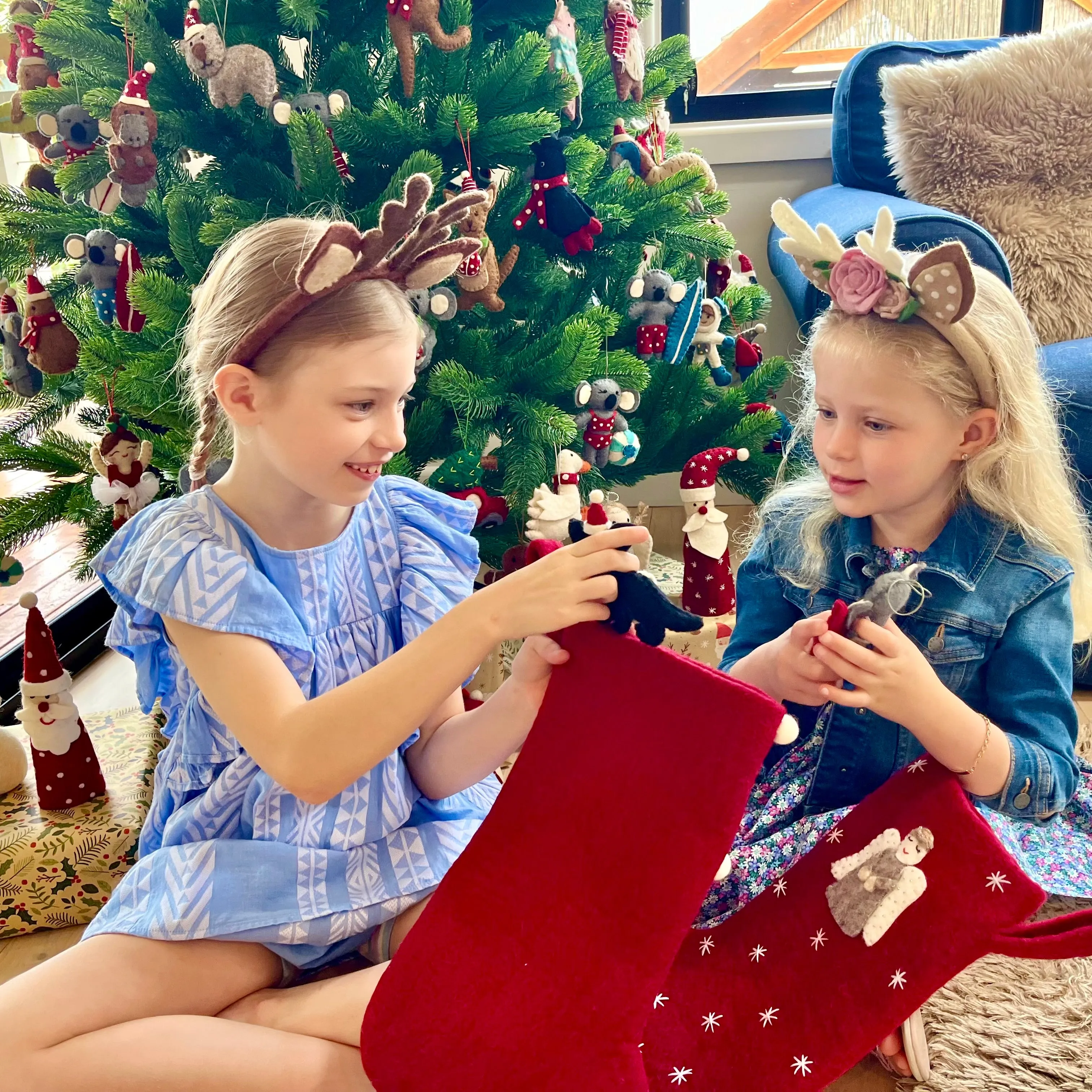 Christmas stocking with sweet Koala ballerina