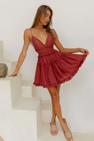 Clarity Dress Maroon