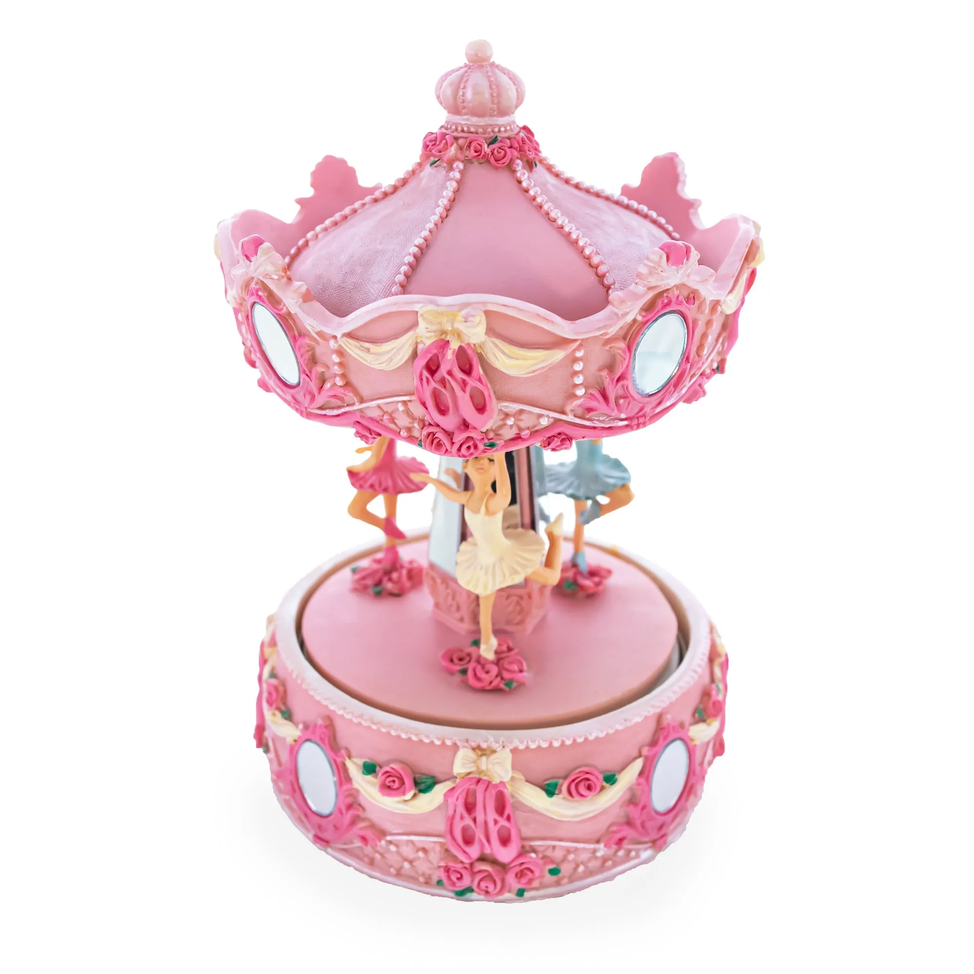 Dance Of The Ballerinas: Three-tier Ballet Carousel - Rotating Musical Figurine With Graceful Dancers