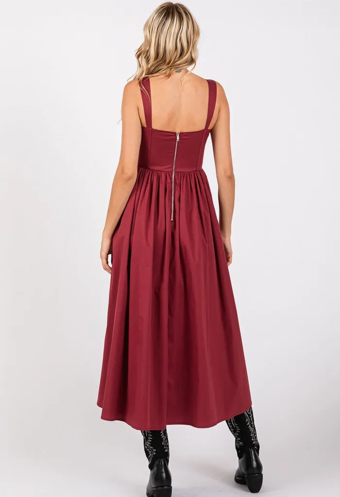 Daphne Maxi Dress-Wine