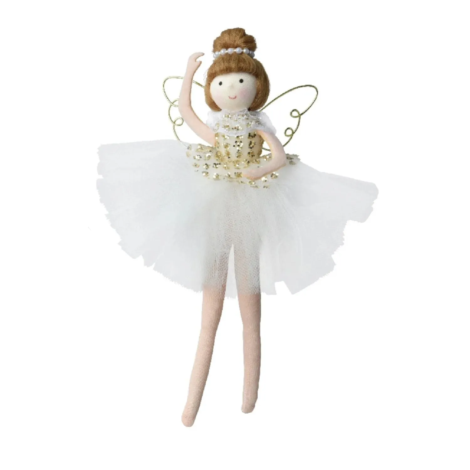 Decoris 20cm Resin White Ballerina (Choice of 2)