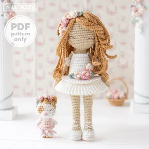 Doll Crochet Pattern for Friendy Melanie Ballerina Amigurumi Doll Pattern PDF File Tutorial Digital Ballerina Amigurumi Pattern for Doll