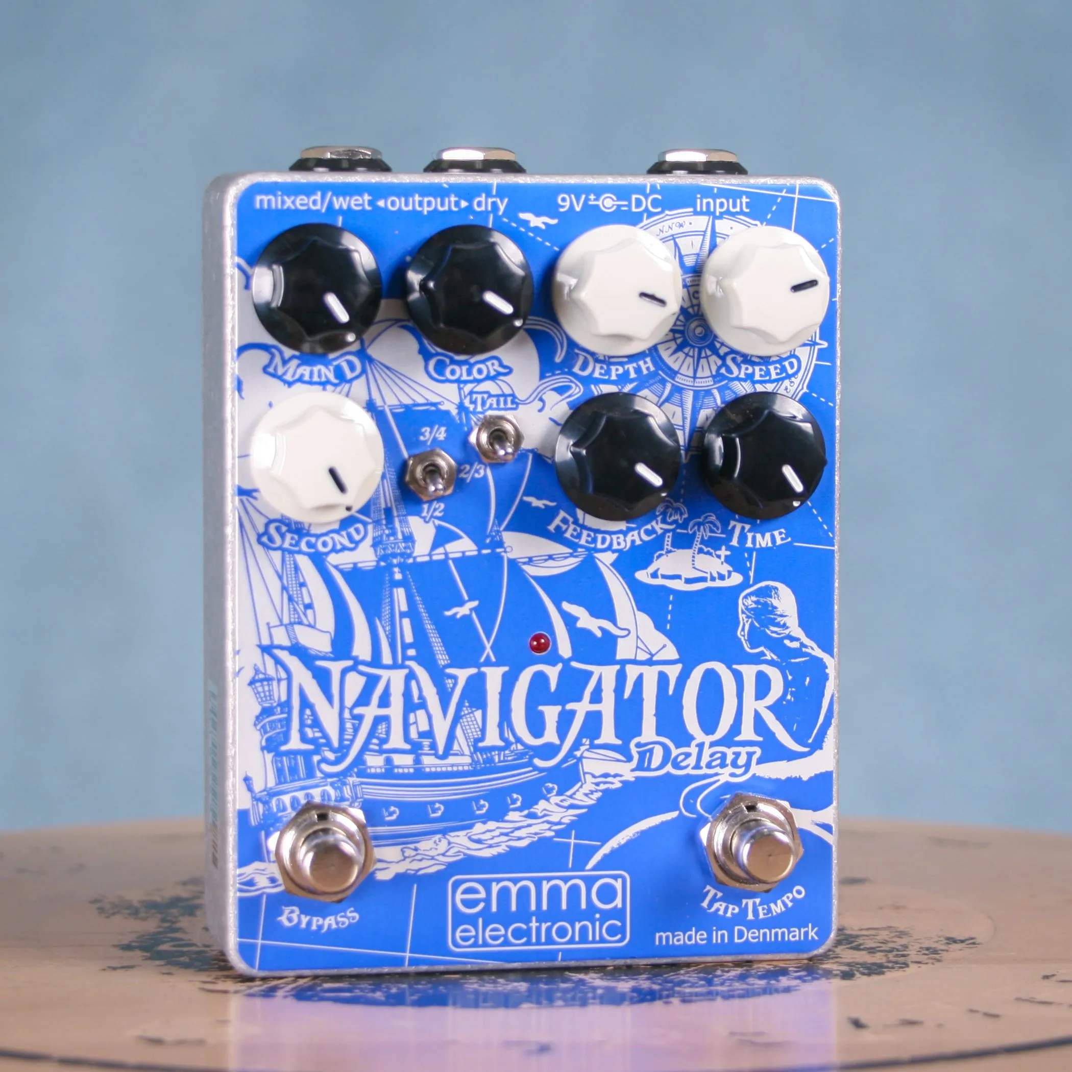 Emma Electronic Navigator Hybrid Delay Effects Pedal - Preowned