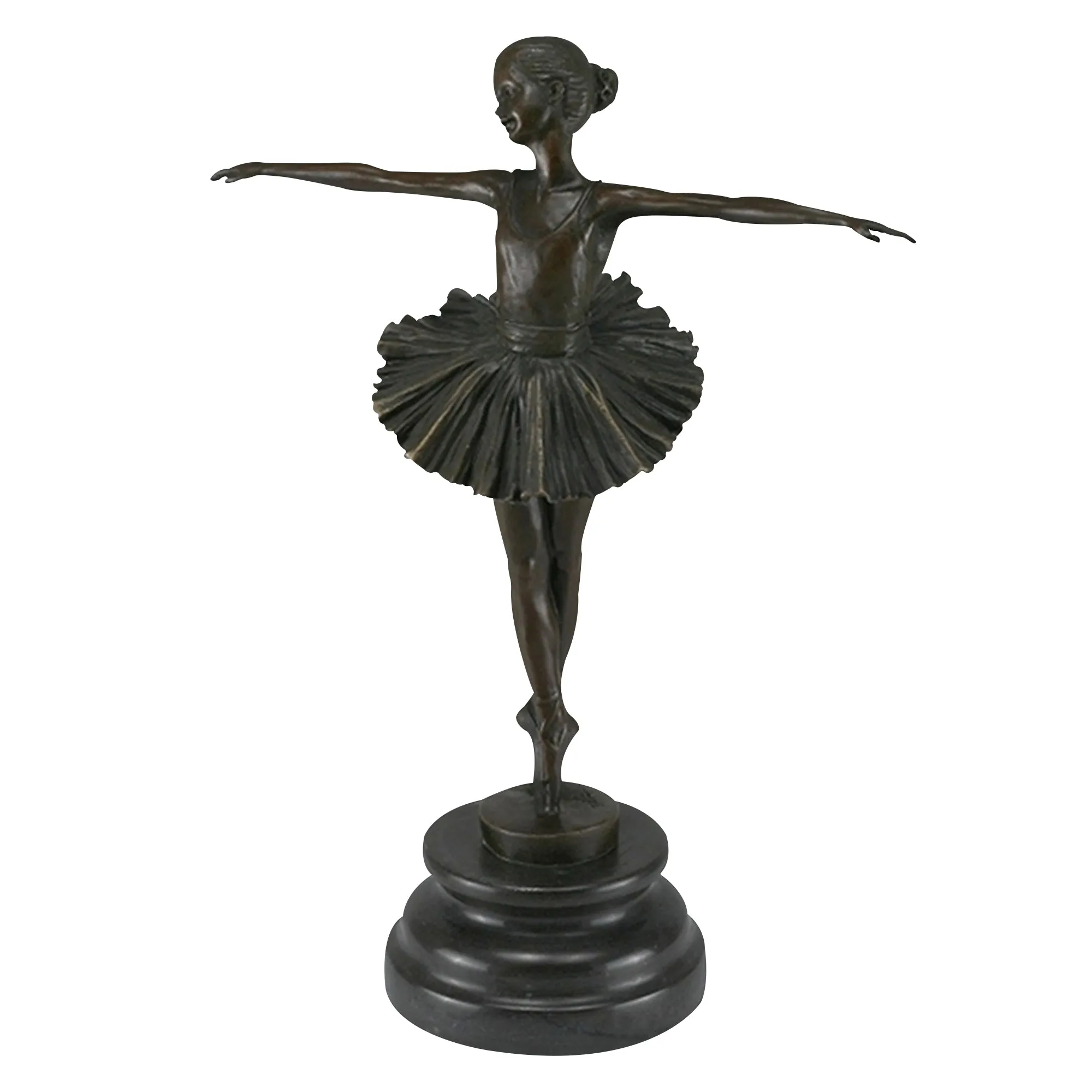 FINEST Cast Bronze Art Bronze Ballerina Sculpture - "Grace in Motion" FB-056