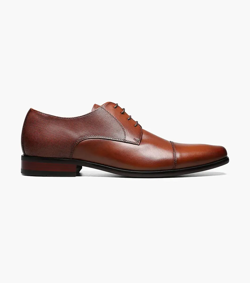 Florsheim Postino Cap Toe Oxford Dress Shoe (Wide Width) -Cognac