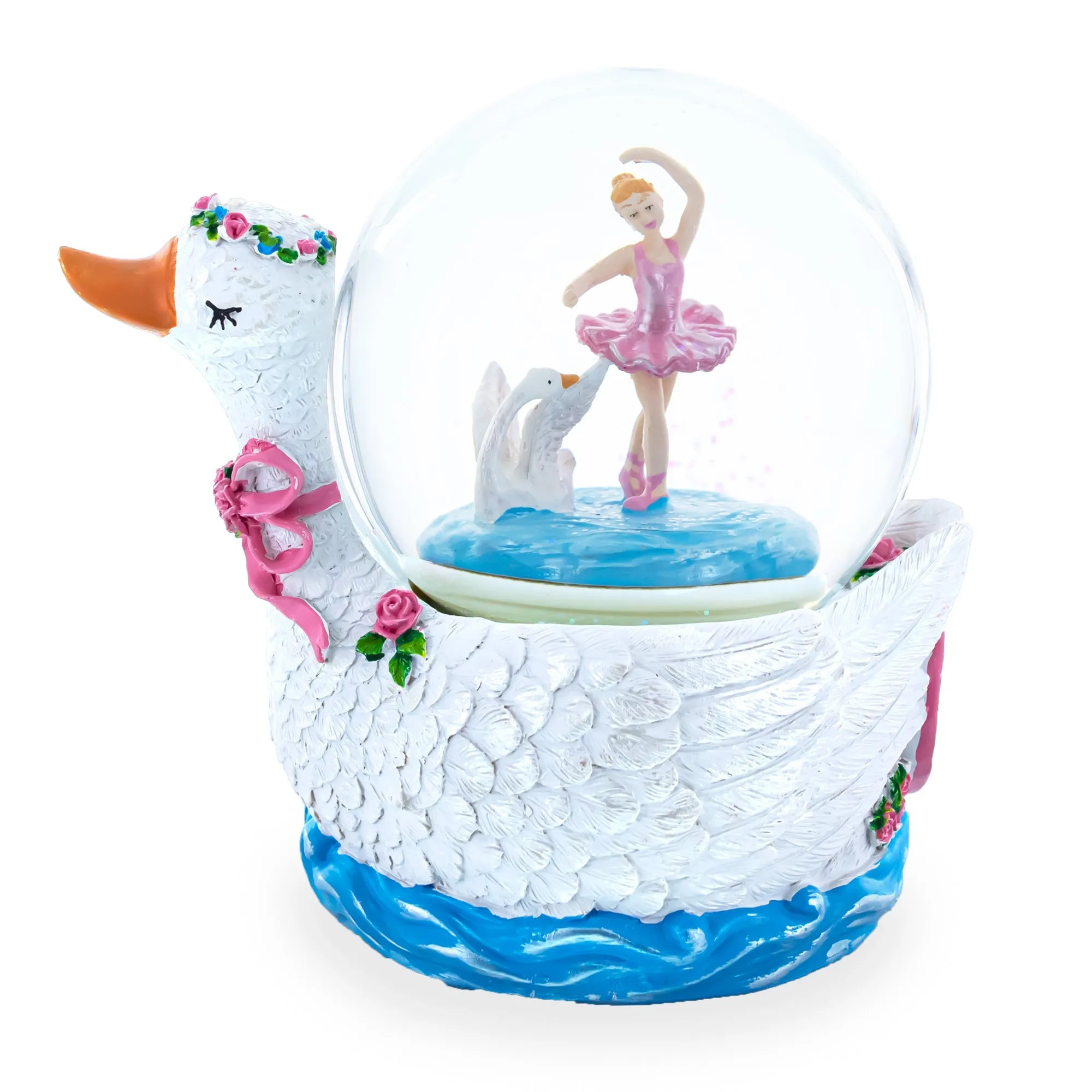 Graceful Swan Lake Ballet: Musical Water Snow Globe