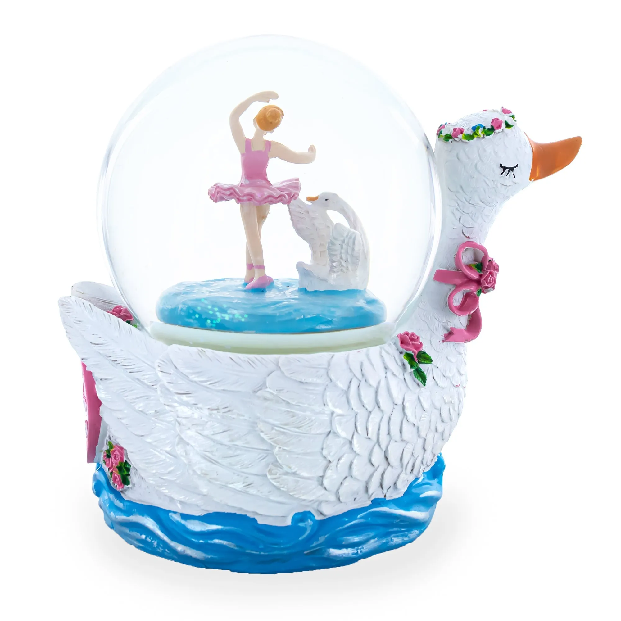 Graceful Swan Lake Ballet: Musical Water Snow Globe