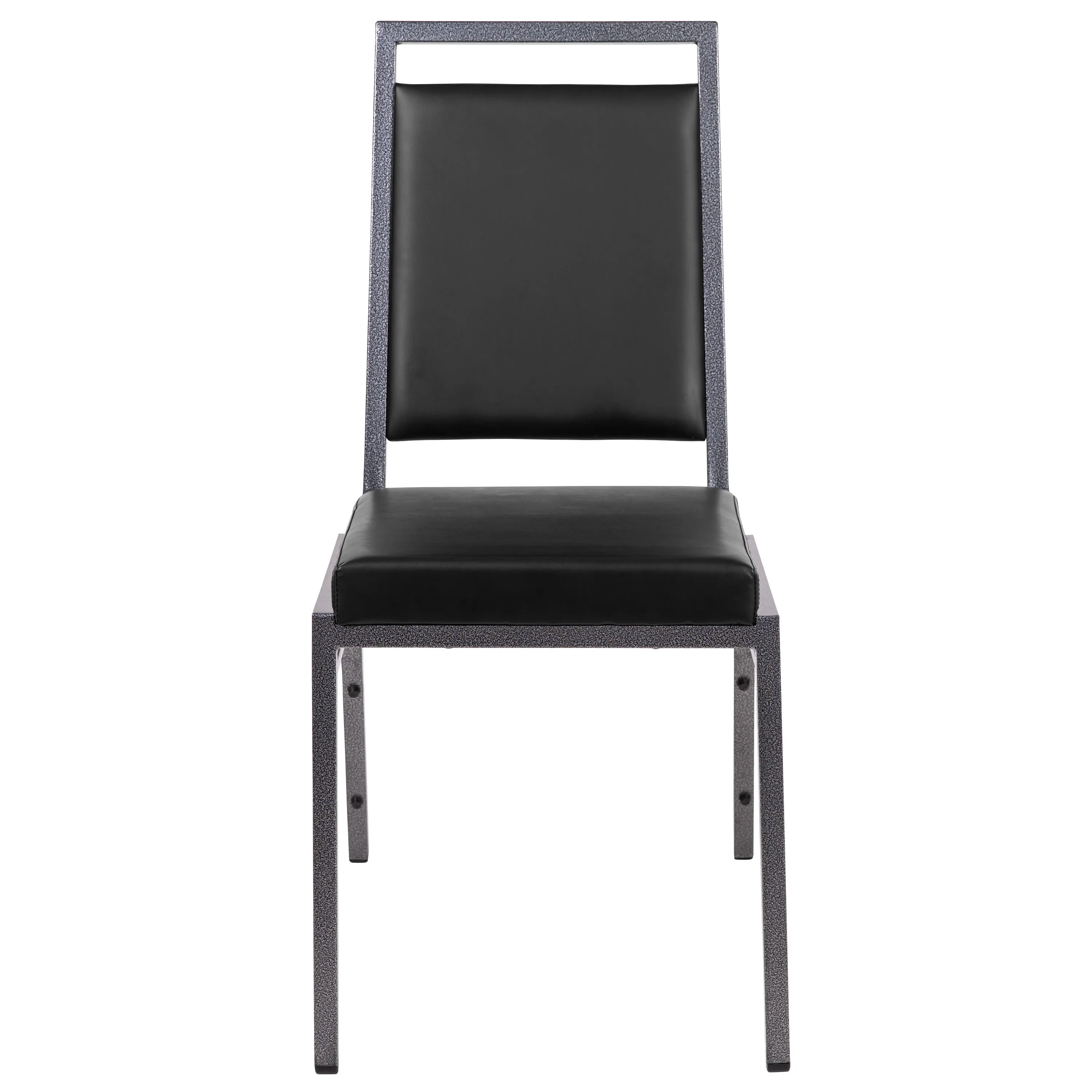 HERCULES Series Square Back Stacking Banquet Chair with Silvervein Frame