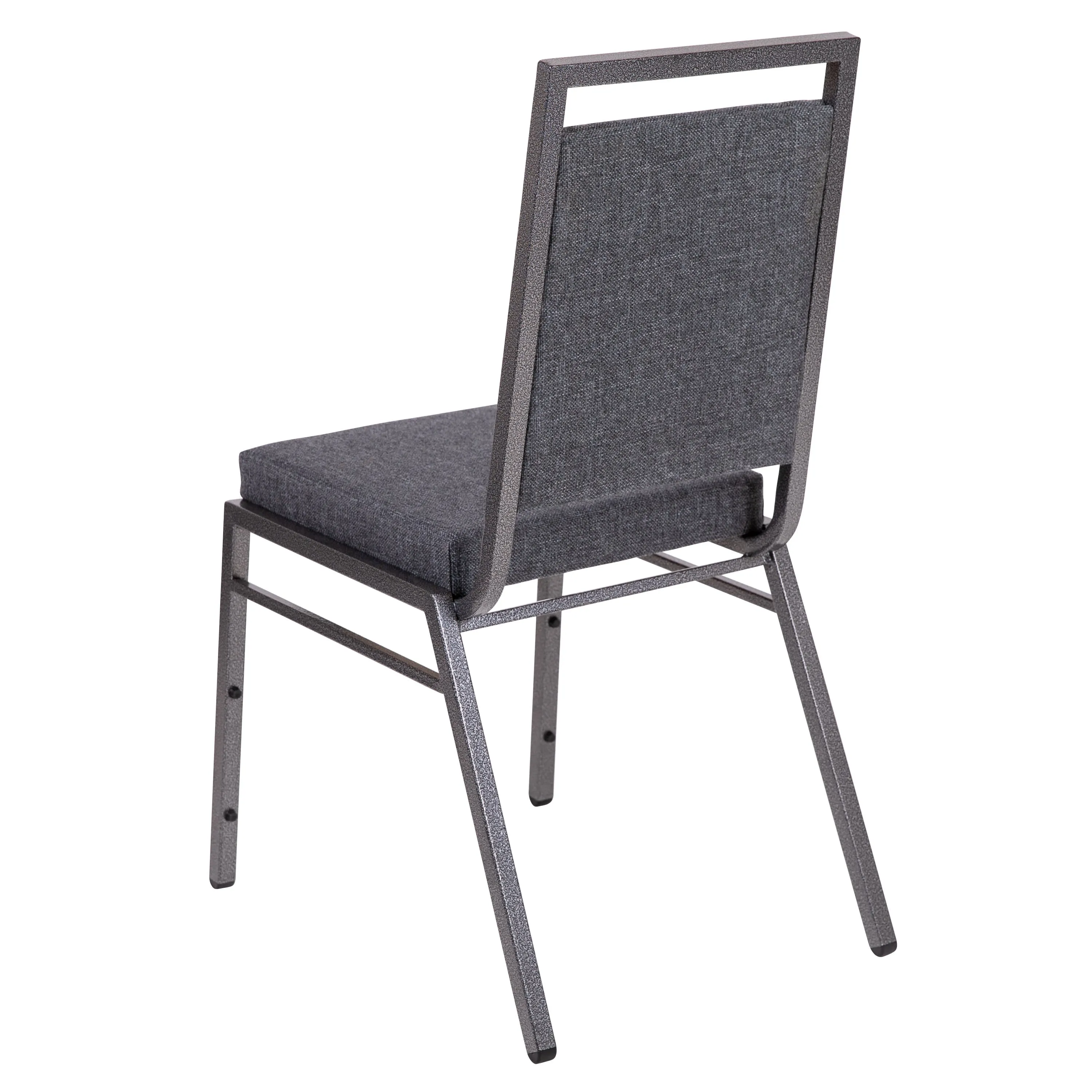 HERCULES Series Square Back Stacking Banquet Chair with Silvervein Frame