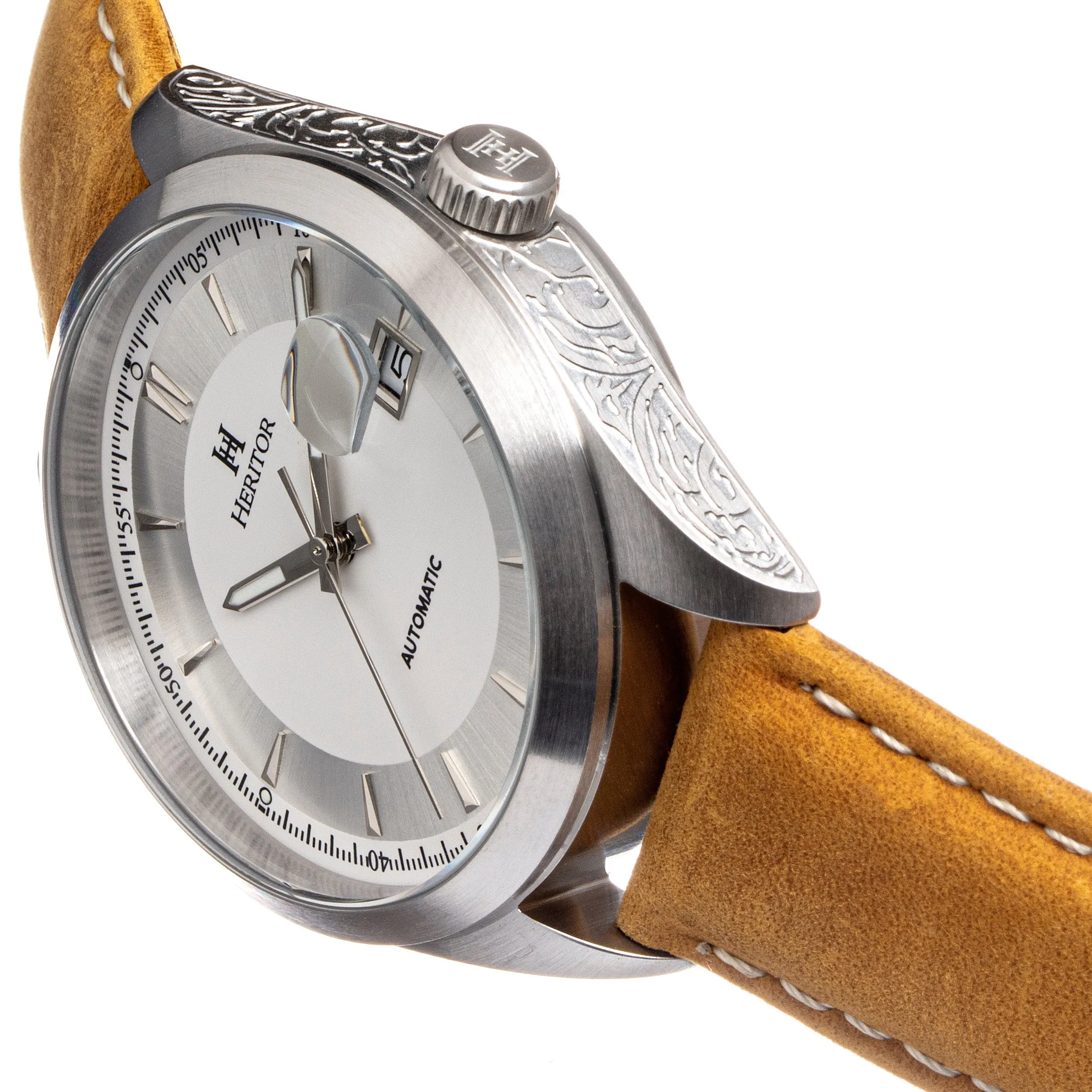 Heritor Automatic Ashton Leather-Band Watch w/Date