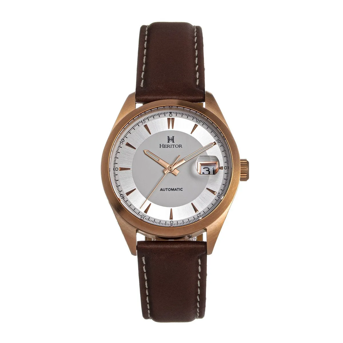 Heritor Automatic Ashton Leather-Band Watch w/Date