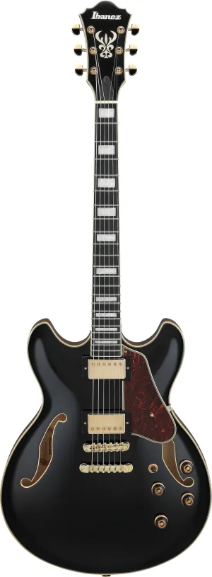 Ibanez AS93BCBK AS Artcore Series Semi Hollow-Body Electric Guitar (Black)