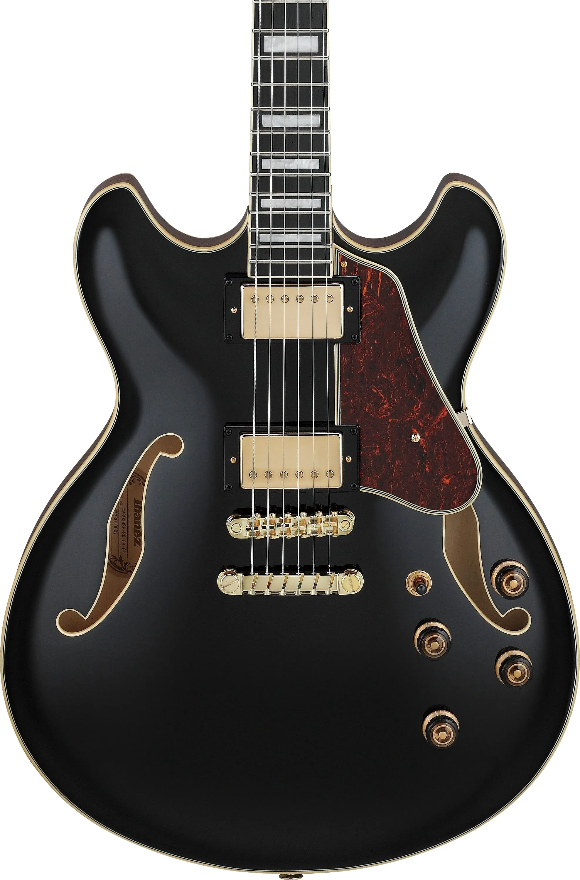 Ibanez AS93BCBK AS Artcore Series Semi Hollow-Body Electric Guitar (Black)