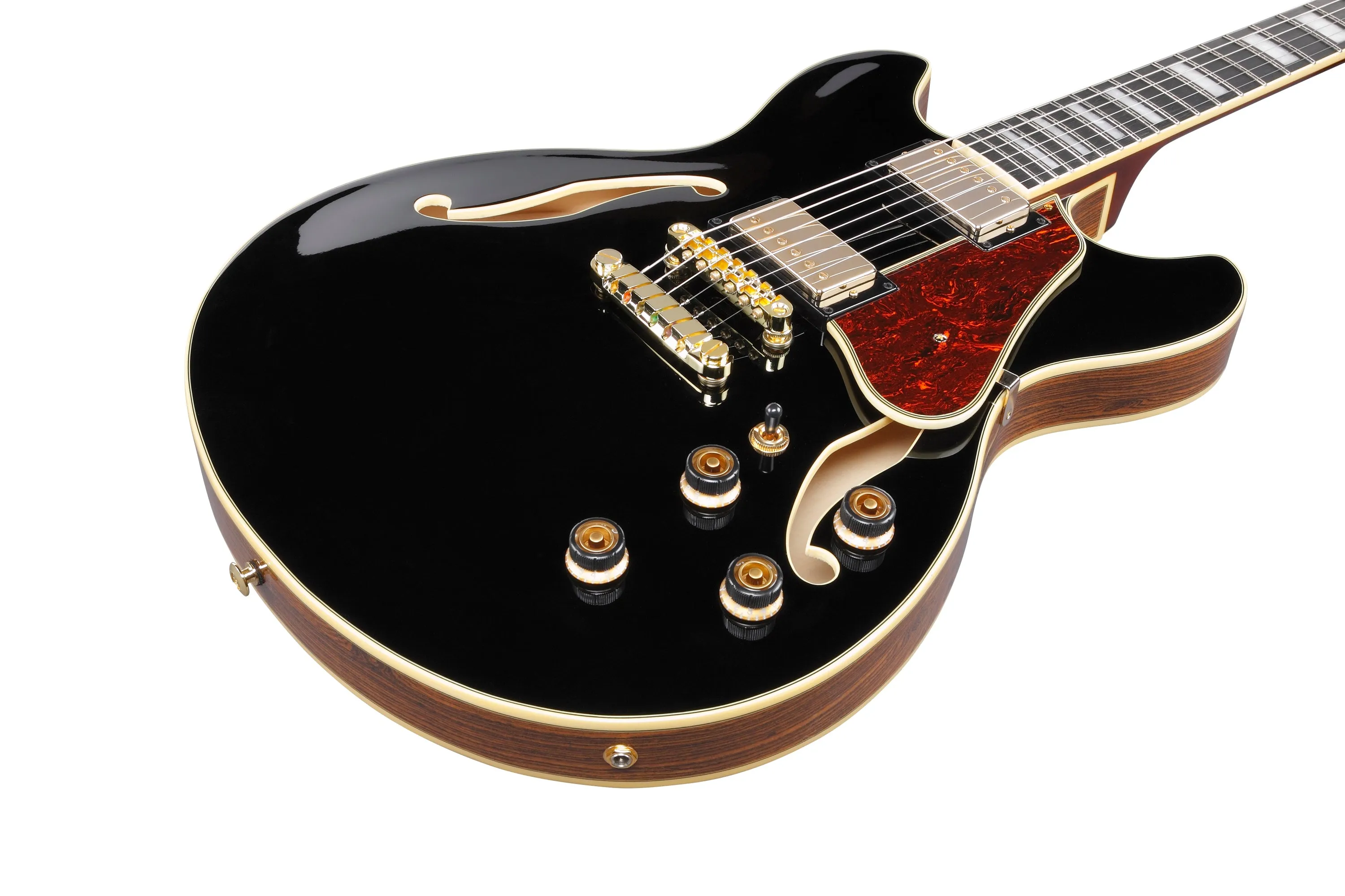 Ibanez AS93BCBK AS Artcore Series Semi Hollow-Body Electric Guitar (Black)