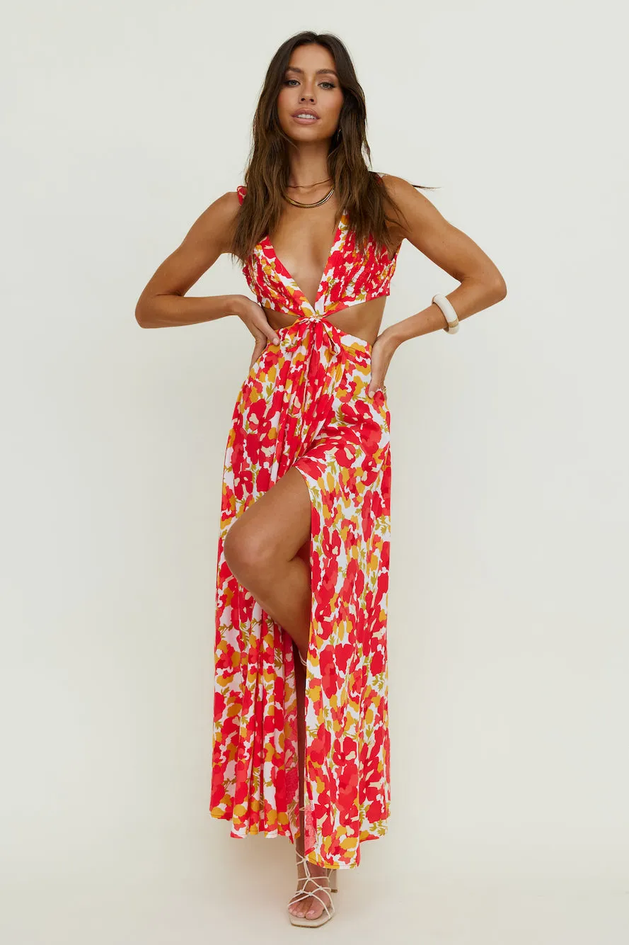 In Spring Maxi Dress Floral