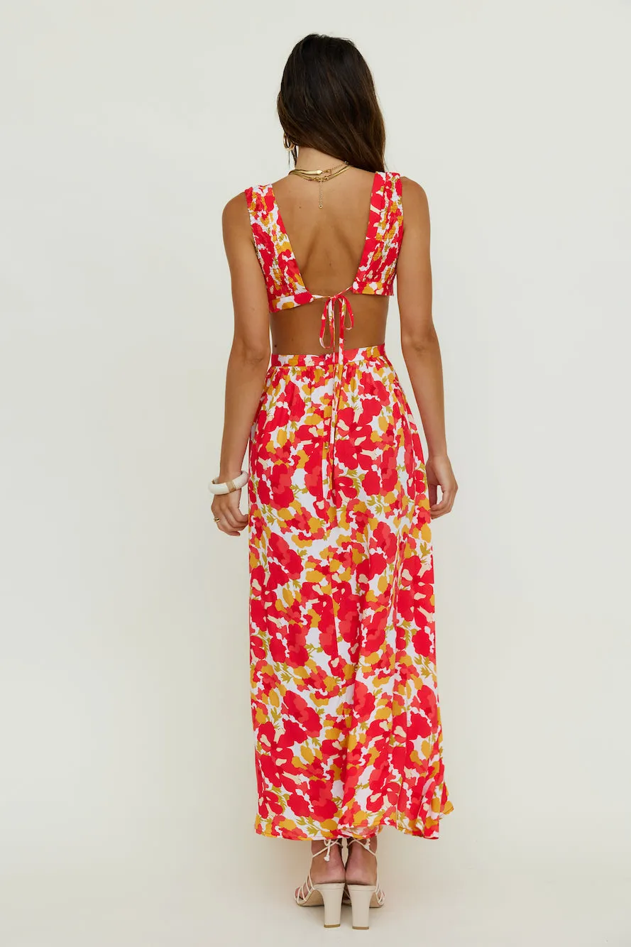 In Spring Maxi Dress Floral