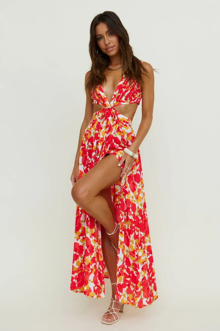 In Spring Maxi Dress Floral