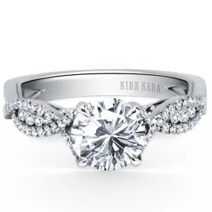 Kirk Kara "Pirouetta" Split-Shank Twist Diamond Engagement Ring