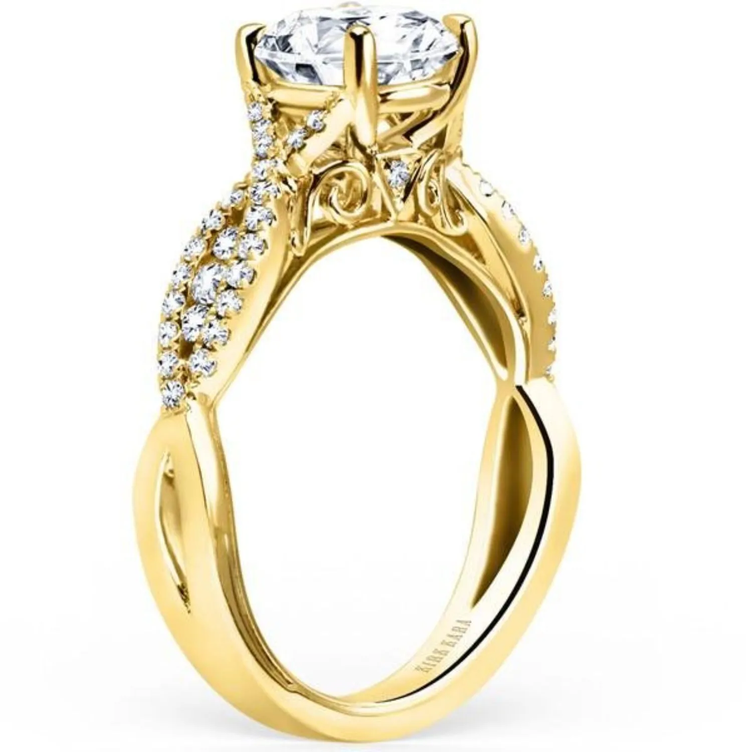 Kirk Kara "Pirouetta" Split-Shank Twist Diamond Engagement Ring