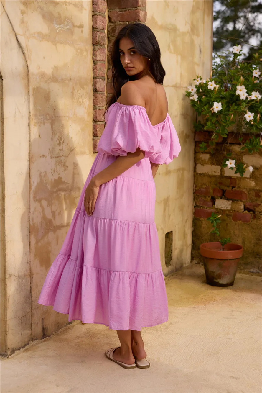 Lush Petal Maxi Dress Pink