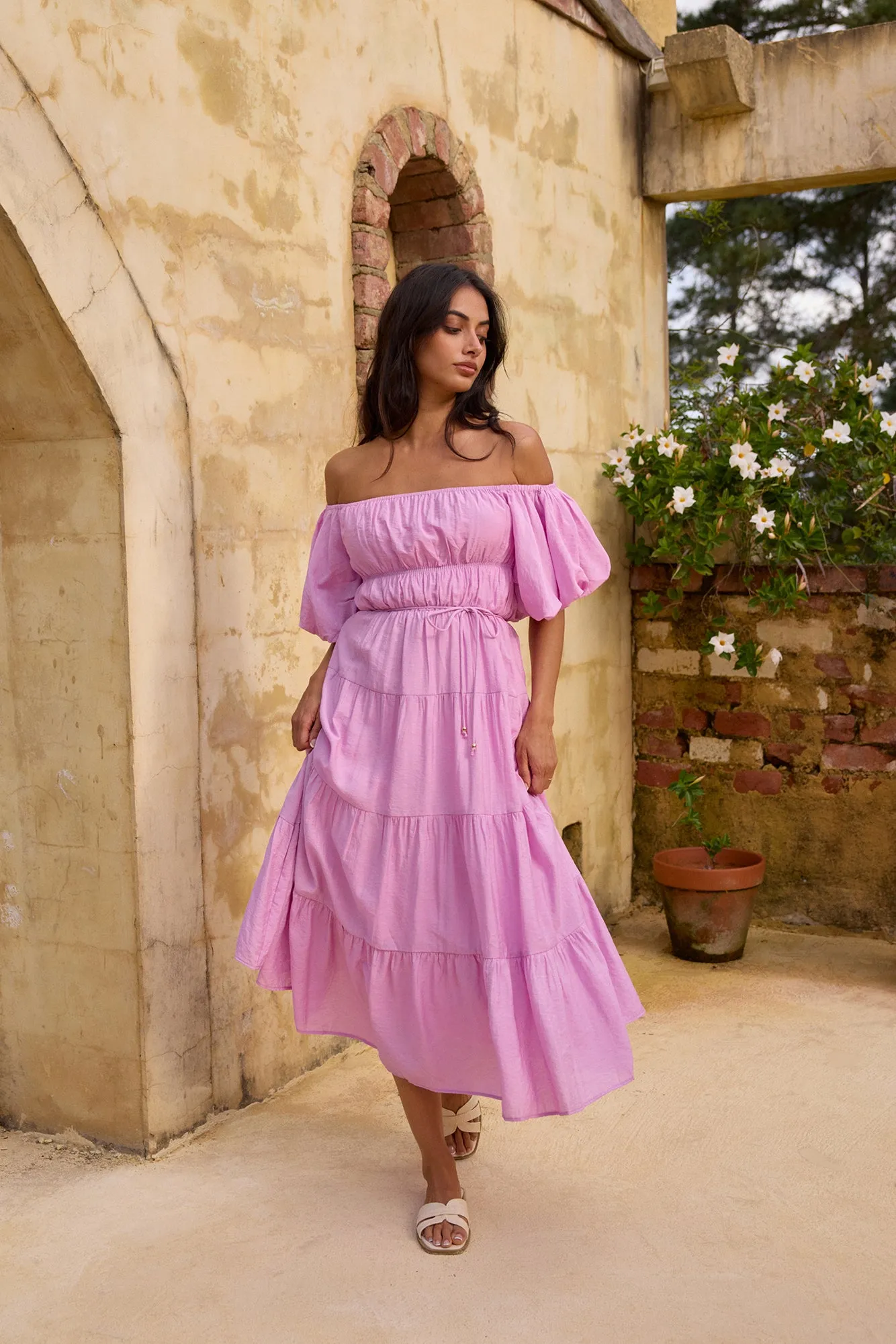 Lush Petal Maxi Dress Pink