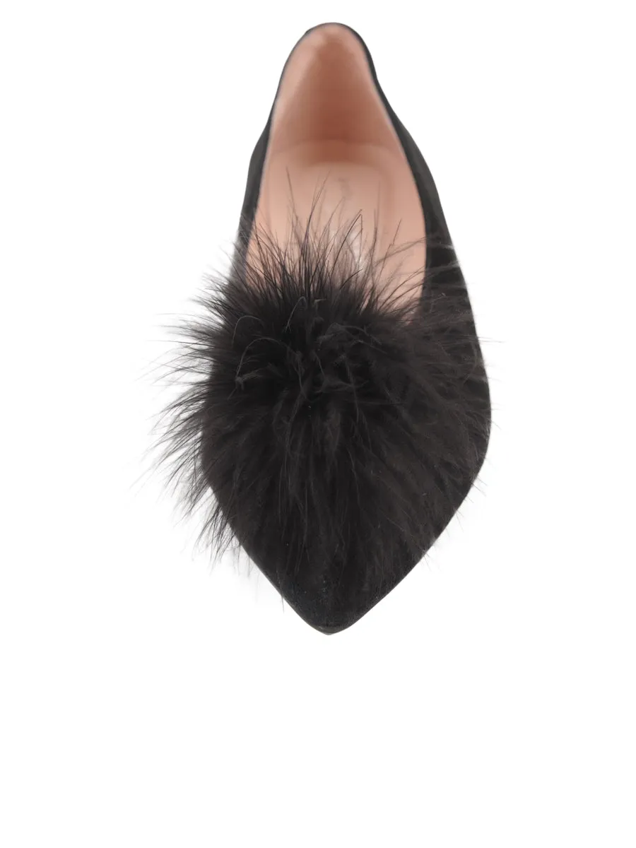 Maribou Feather Pouf Flat