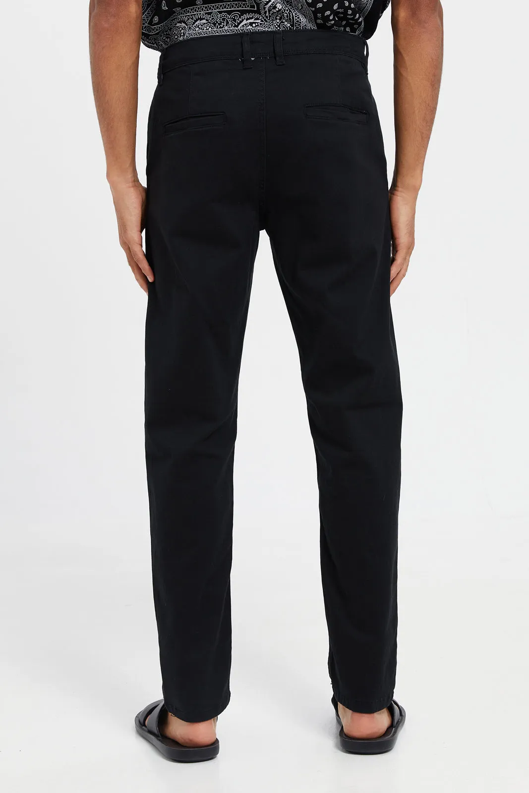 Men Black Chino Trousers