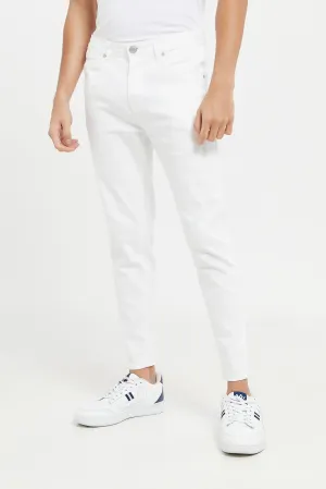 Men White 5 Pocket Skinny Trouser