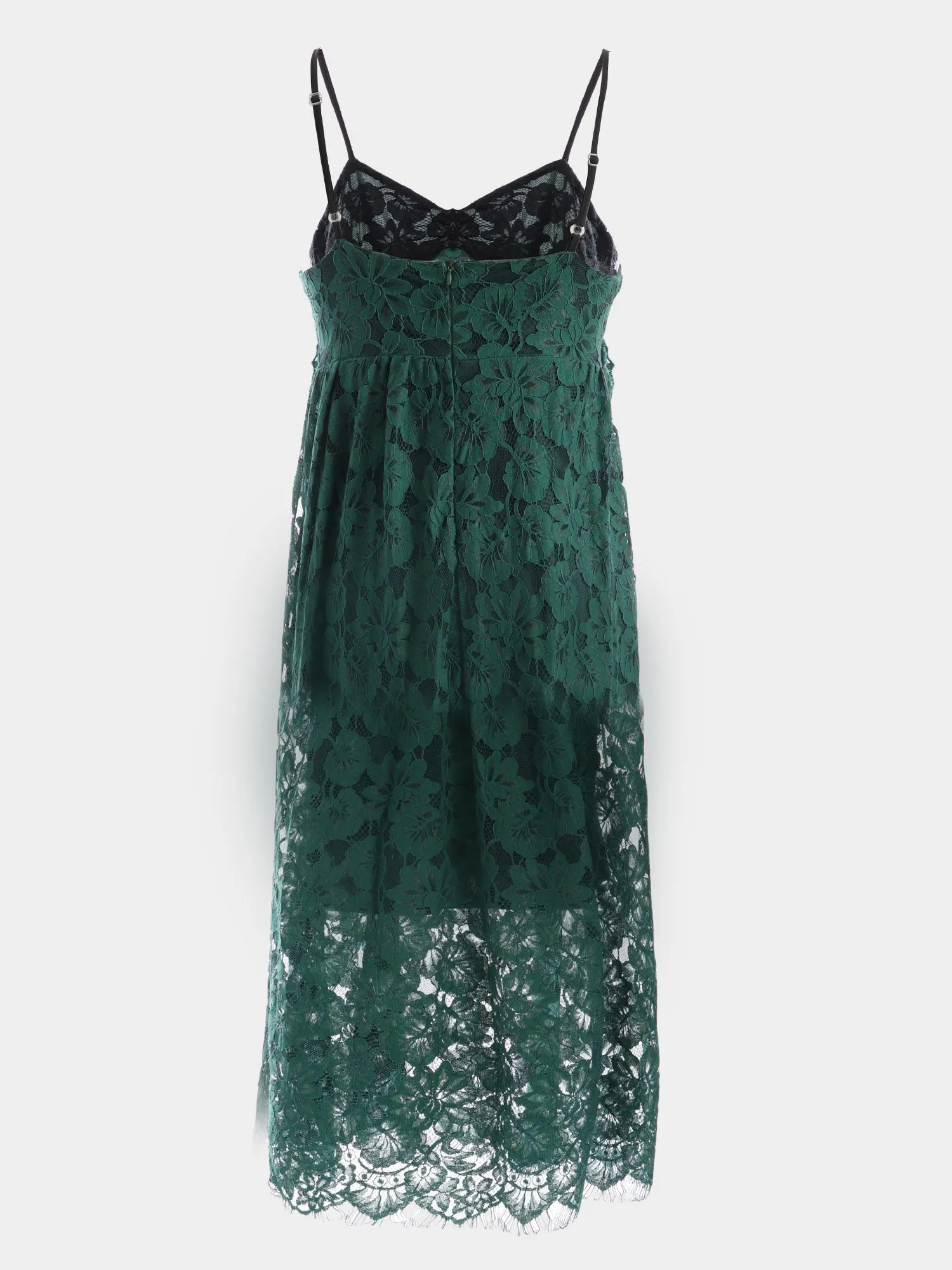 Midsize Lacey Sheer  Color-Block Maxi Dress