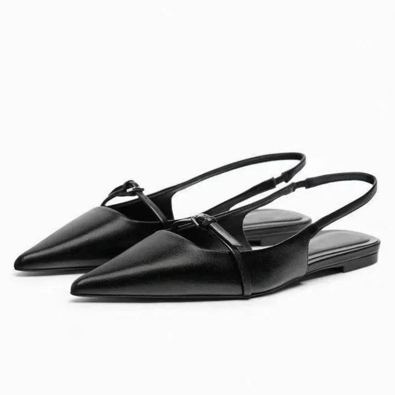 Mirna - Pointy slingback flats