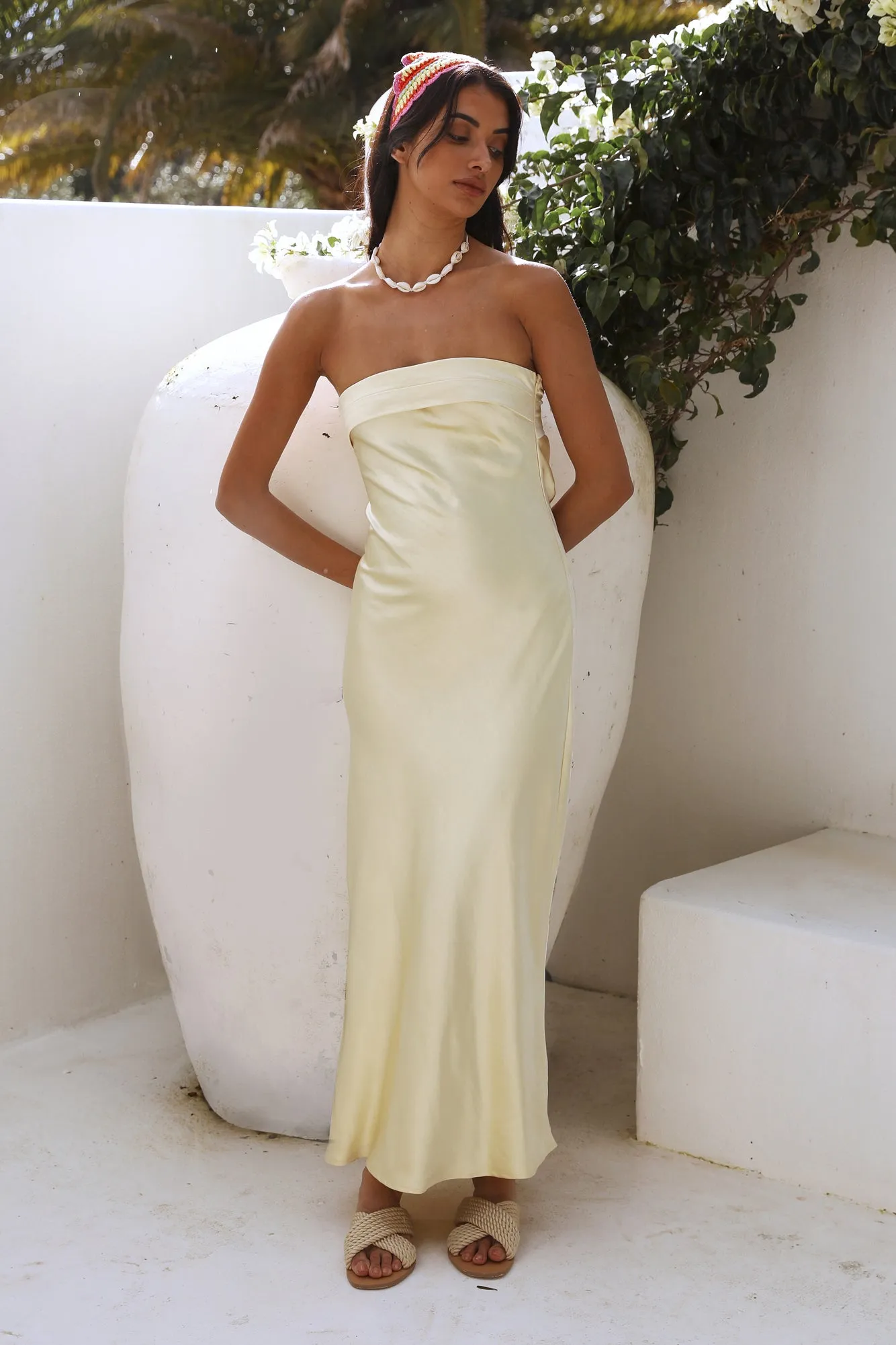 No Two Alike Maxi Dress Yellow