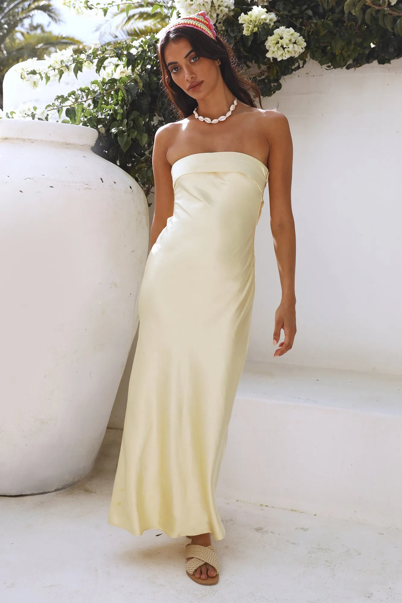 No Two Alike Maxi Dress Yellow