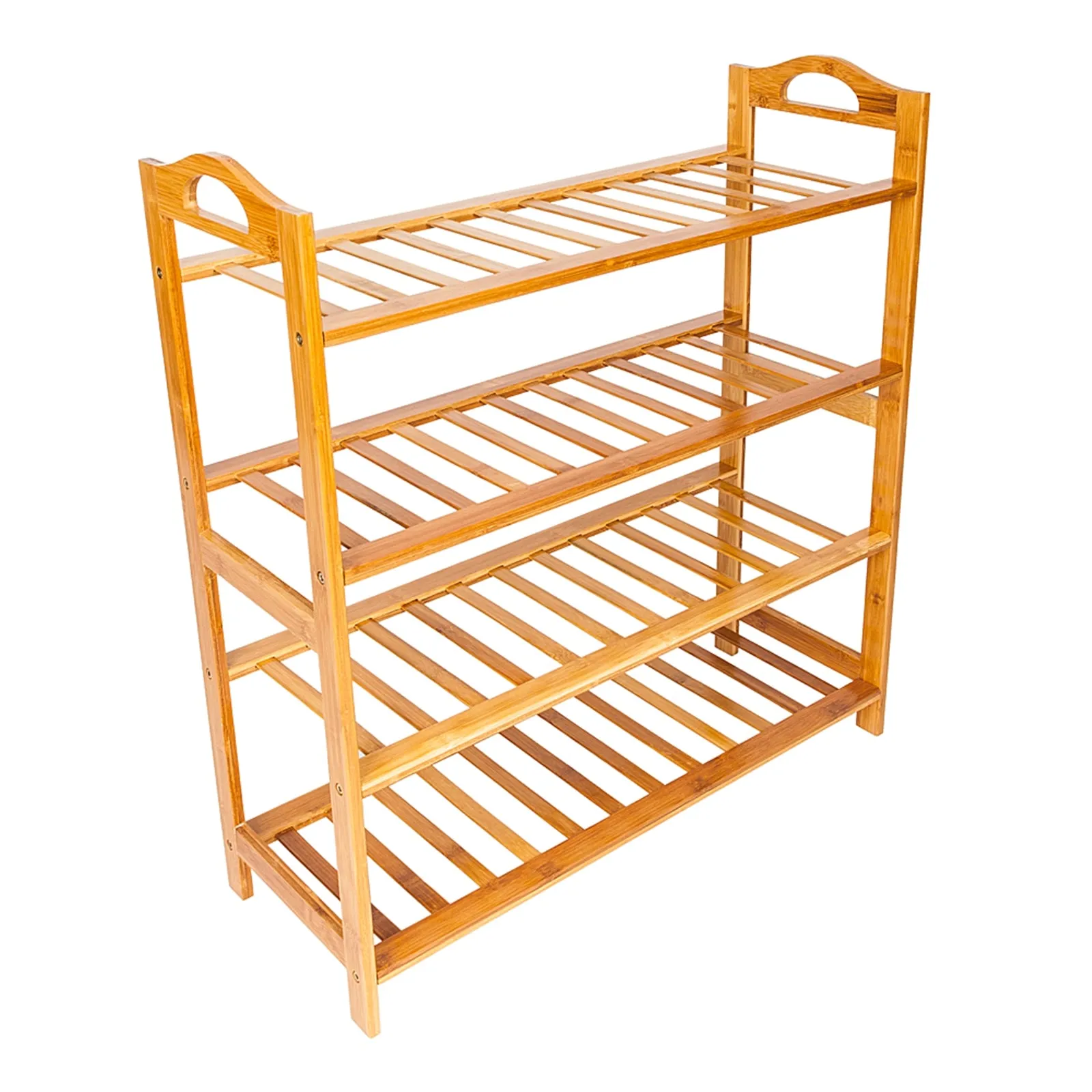 RONSHIN 4 Tiers Bamboo Shoe Rack 44.09lb Load Capacity Shoe Shelf Organizer