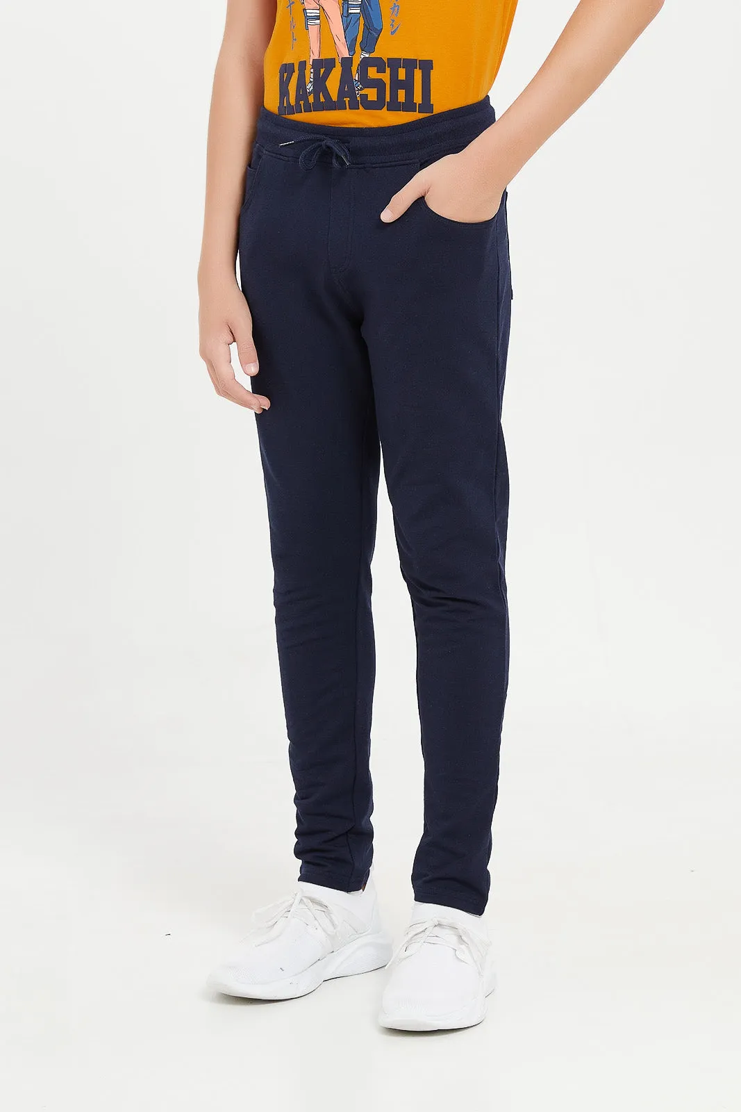 Senior Boys Navy Active Pants