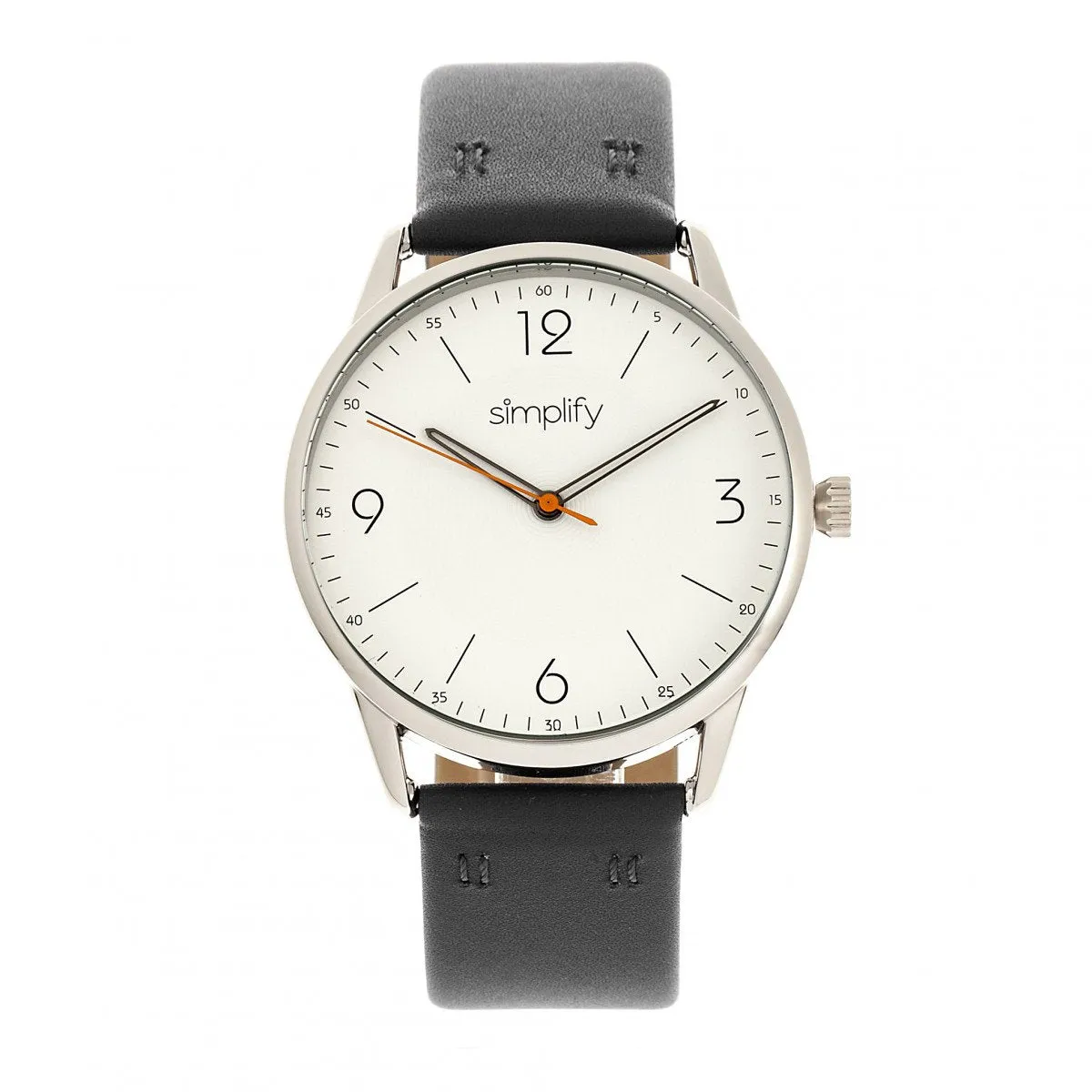 Simplify The 6300 Leather-Band Watch