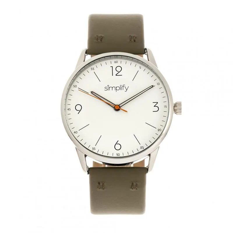 Simplify The 6300 Leather-Band Watch