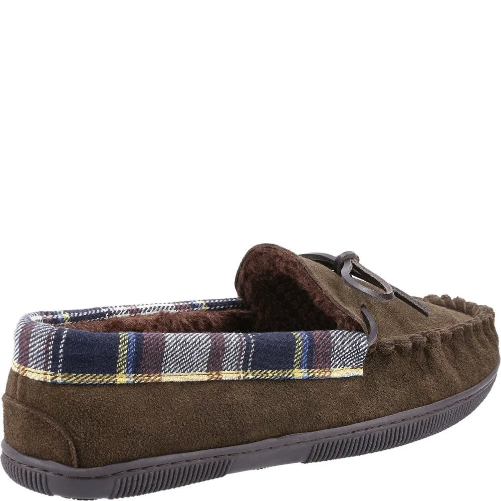 Sodbury Moccasin Slippers Brown