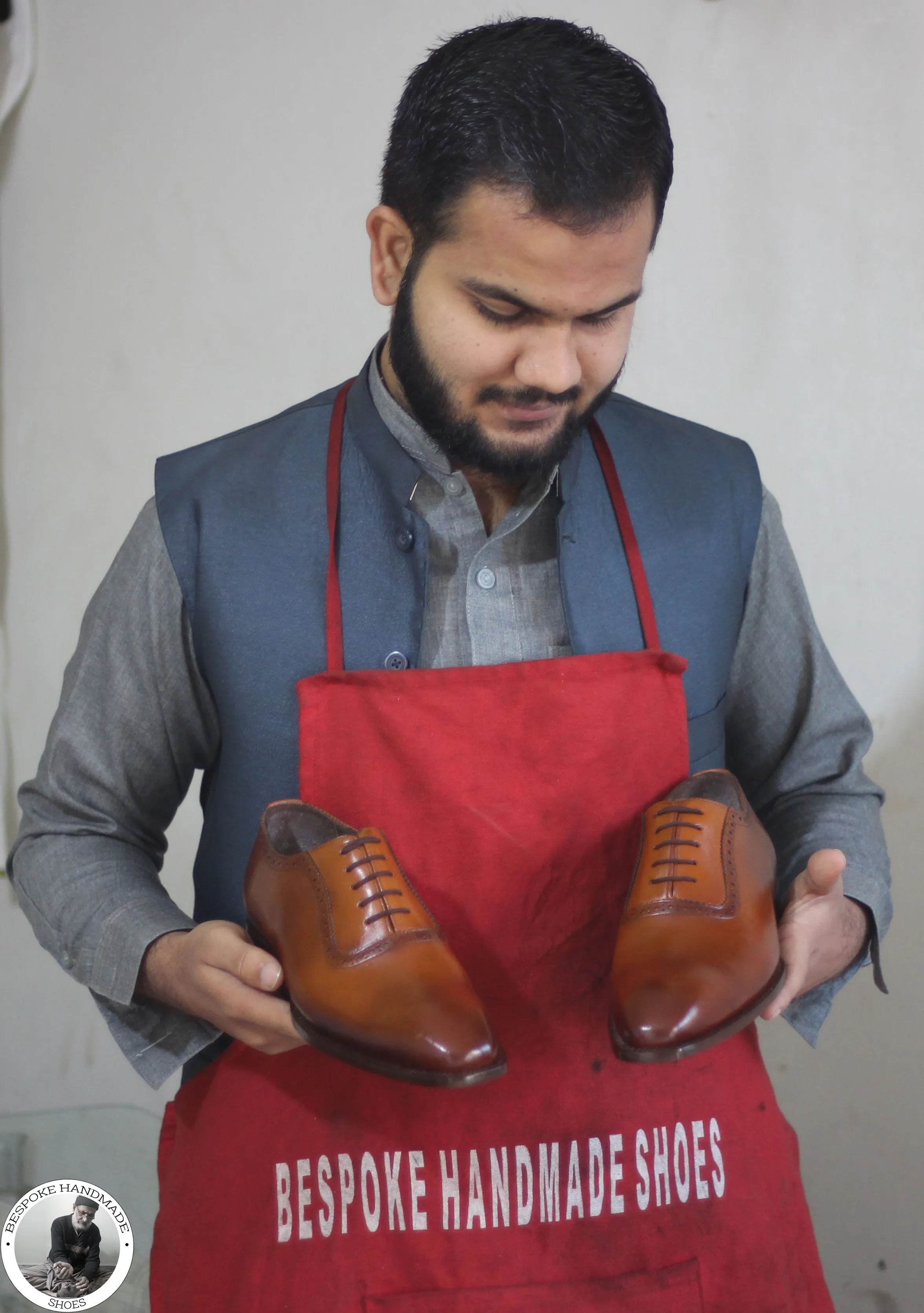 Tan Leather Oxford Lace up Shoe