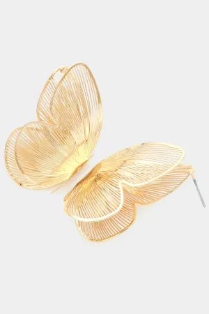 The Dolly Gold Butterfly Stud Earrings