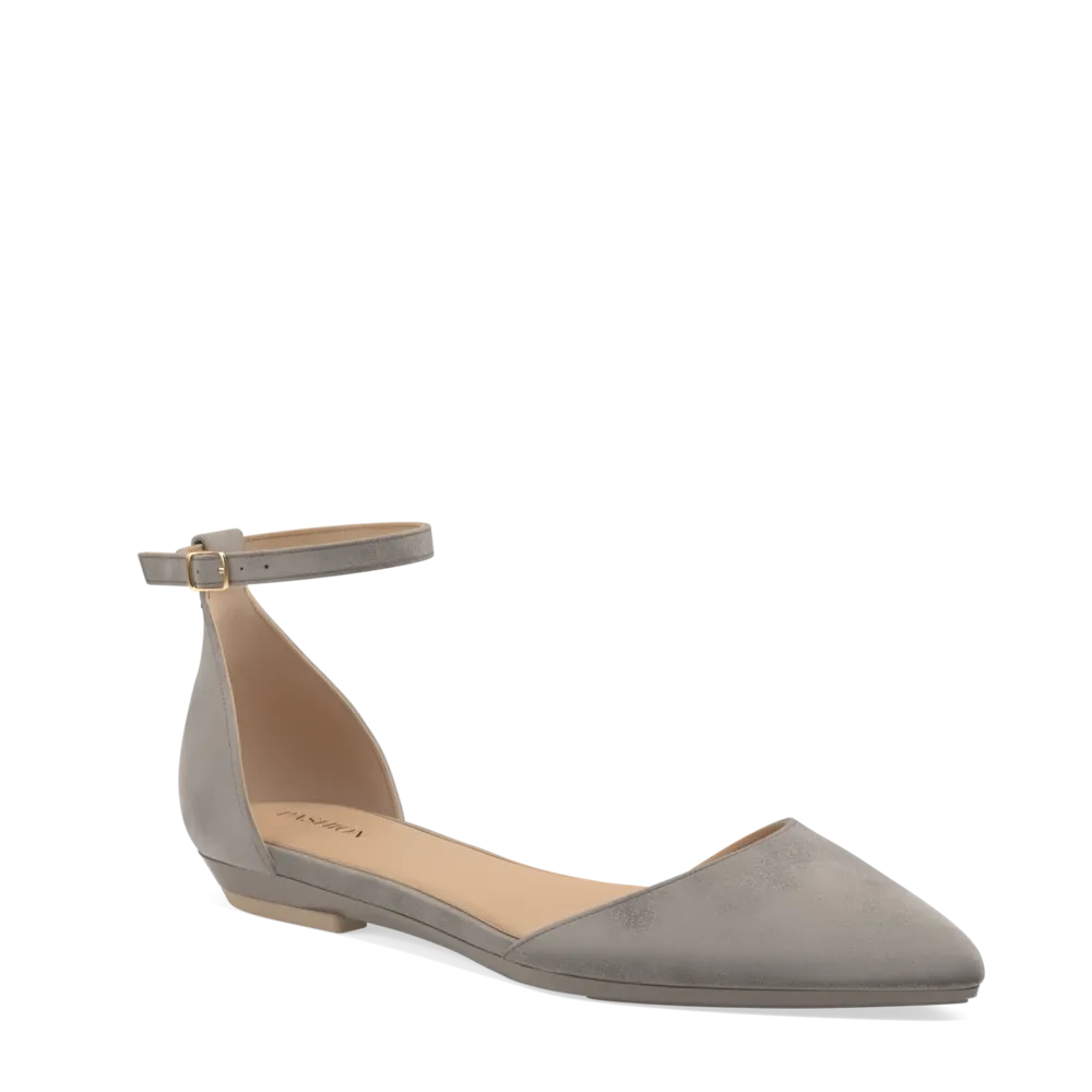 The D'Orsay - Storm Suede   Stiletto Heel Kit 3 Storm - FINAL SALE