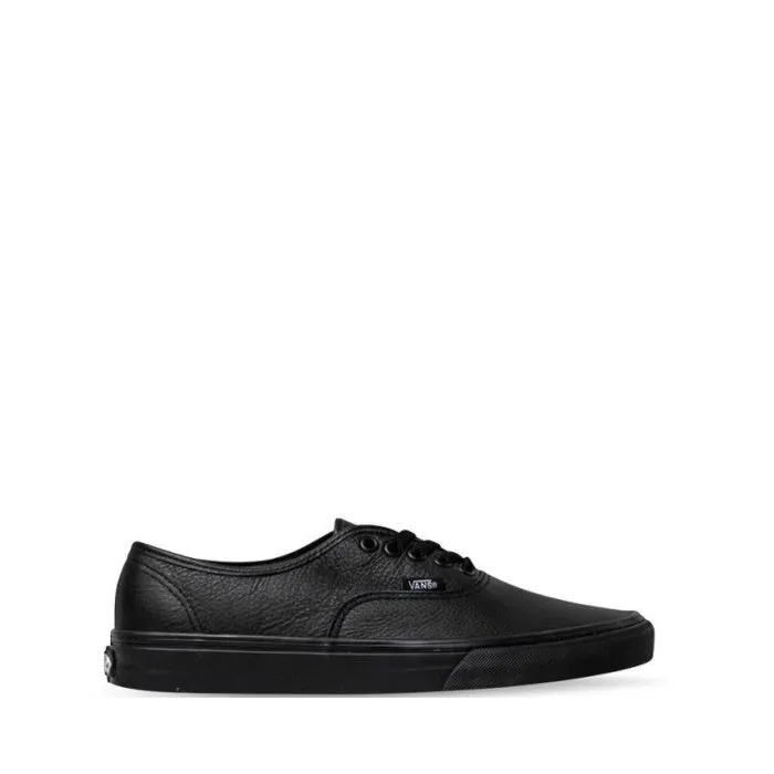 Vans Authentic Kids Leather Black Youths sizes - NOT RETURNABLE