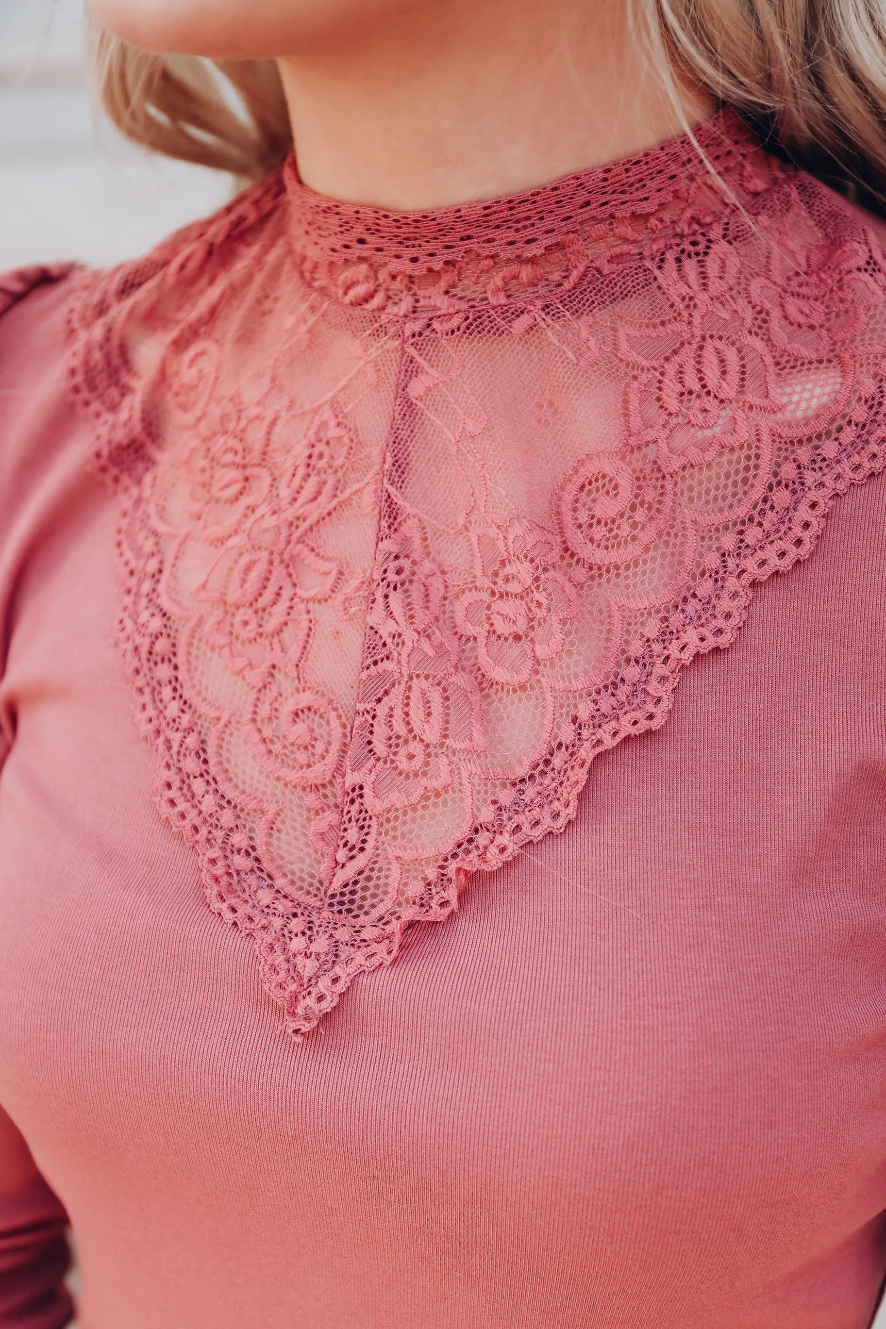 Victorian Lace High Neck Top